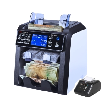 DMInteract DM-950+ Dual Pocket Currency Sorter for 15 Currency With 3.5 Inch Touchscreen Counting Machine