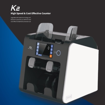 Kisan K2 Compact 1+1 Pocket Value Counter Advanced Cash Counting Machine
