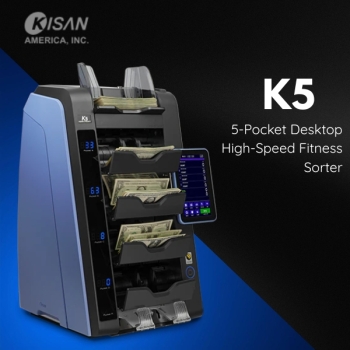 Kisan K5 Desktop Fitness Sorter High-Speed 4+1 Pocket Banknote Counter for Currency Sorting & Counting