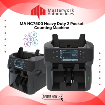Masterwork MA NC7500 Heavy Duty 2 Pocket Counting Machine